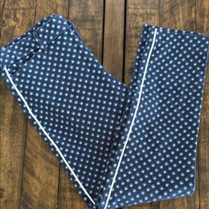 Metaphor Blue Patterned Cropped Pants